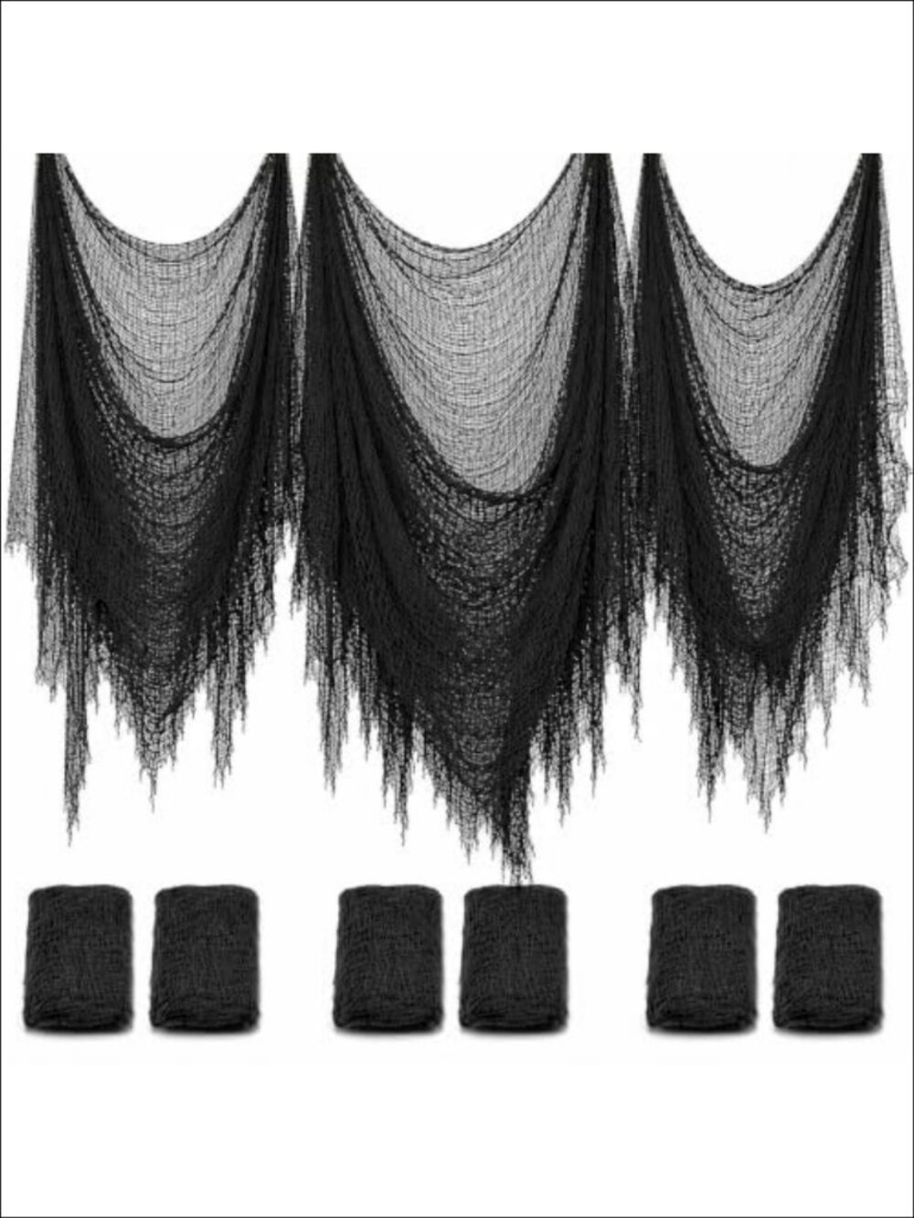 6 Pack Creepy Cloth 30x72 Inch Cotton Gauze Halloween Haunted House Decor
